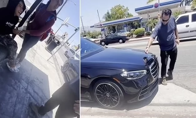 Kaliforniya’da Mercedes sürücüsü, aracının amblemine dokunan otistik çocuğa tokat attı