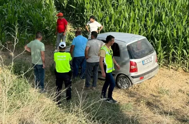 Konya’nın Ereğli ilçesinde otomobil şarampole uçtu: 2 yaralı