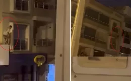 Polisi gören hırsız 5 kat tırmanıp çatıdan kaçtı