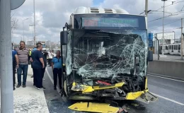 Sultangazi’de İETT otobüsüyle tırın çarpışması sonucu 7 kişi yaralandı