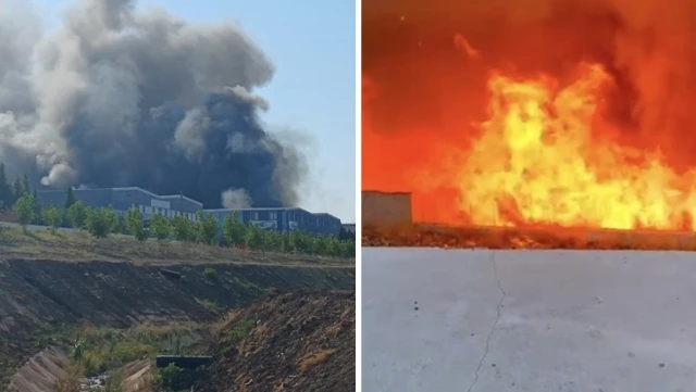 Tekirdağ’da kimya fabrikasında çıkan yangın, plastik fabrikasına sıçradı
