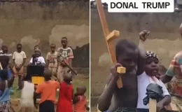 Ugandalı çocuk grubunun, Trump suikast girişimini canlandıran videosu viral oldu