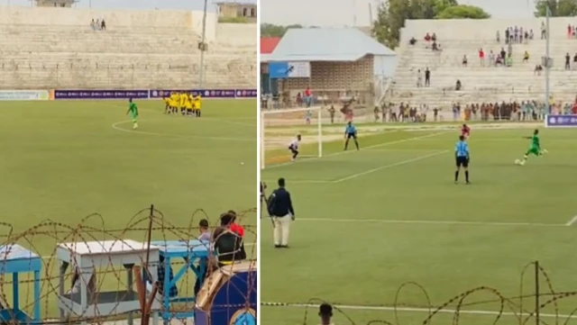 Yok artık daha neler! Somali Ligi’nde atılan penaltıya bakın