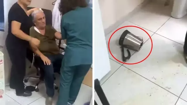 Aile sağlığı merkezinde kan donduran olay! Elektrikli çaydanlıkla vura vura doktorun kafatasını çatlattı