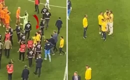 Başrolde yine olay adam var! Maç bitince Galatasaraylıların peşinden gitmeye çalıştı, arkadaşları zor zapt etti