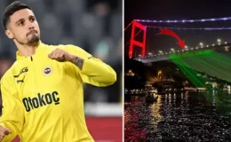 Boğaz Köprüsü’ne yazdılar! Fenerbahçeli taraftarlardan, Rade Krunic’e 3 kelimelik veda