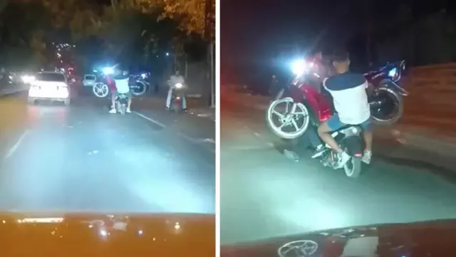 Görenler gözlerine inanamadı! Motosiklet üzerinde motosiklet taşıdı