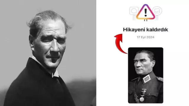 Instagram’dan skandal hareket! Atatürk’ün fotoğrafını ‘tehlikeli kişi’ gerekçesiyle kaldırdı