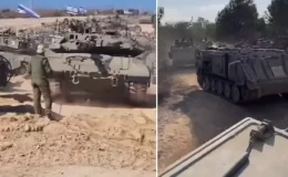 İsrail ordusu, Lübnan sınırına çok sayıda tank ve zırhlı araç sevk etti