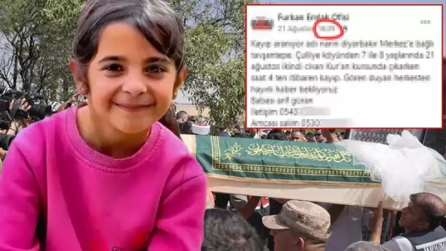 Narin’in kaybolduğu gün paylaşılmış! Aileden kimse bu mesaja açıklık getiremiyor