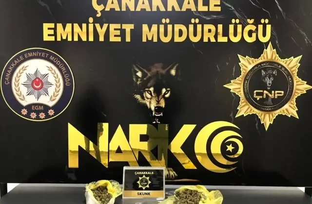 Çanakkale’de Uyuşturucu Operasyonu: 700 Bin Lira Değerinde Skunk Ele Geçirildi