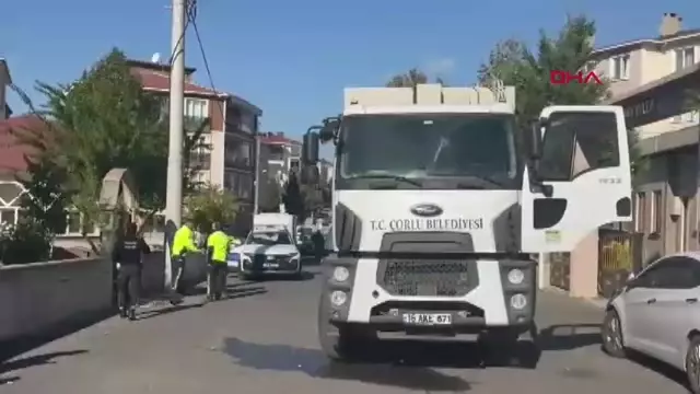 Çorlu’da Çöp Kamyonu Kadına Çarptı