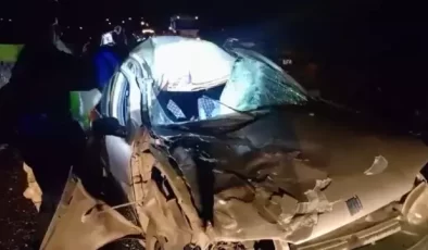 Elazığ’da otomobilin ineğe çarpması sonucu 3 kişi yaralandı