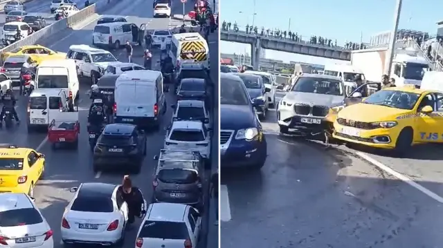 İstanbul’da dehşete düşüren görüntü! Çok sayıda aracı çarpıp kaçmaya çalıştı