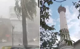 Sağanak ve fırtına dakikalar içinde etkili oldu, çatılar uçtu, minareler devrildi