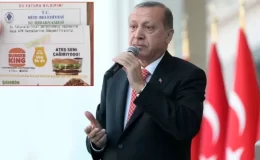 Yine aynı kentimiz! Belediyenin su faturasında Burger King reklamı