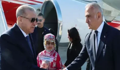 Cumhurbaşkanı Erdoğan’ın ziyaretine Bakan Ersoy’da eşlik etti