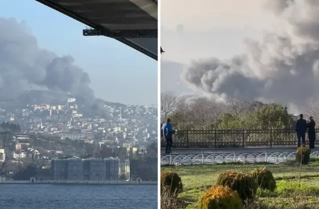 İstanbul Çamlıca’da yangın! Dumanlar kilometrelerce uzaktan görülüyor