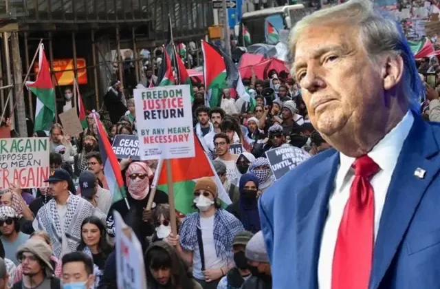 Trump, Filistin yanlısı protestocuların vizelerini iptal edecek