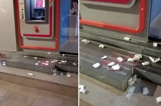 ATM’nin önündeki görüntüyü kayda alan vatandaşı isyan etti: Ayıp ya ayıp