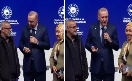 Cumhurbaşkanı Erdoğan, sahneye çağırdığı depremzedenin mesleğini duyunca kayıtsız kalamadı