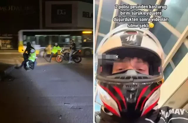 “Dur” ihtarına uymayan motosikletli polise çarptı! Marifet gibi sosyal medyada paylaştı