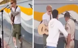 Ed Sheeran sokakta şarkı söylemek istedi, polis mikrofonun fişini çekti