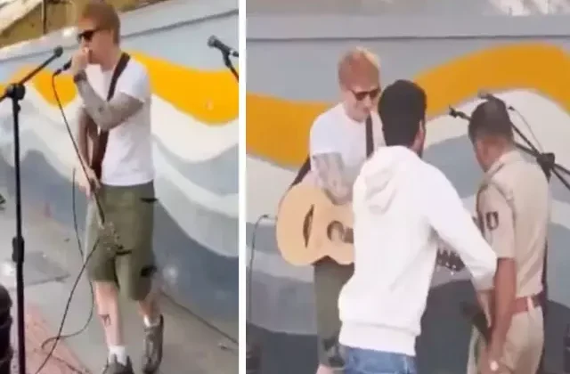 Ed Sheeran sokakta şarkı söylemek istedi, polis mikrofonun fişini çekti