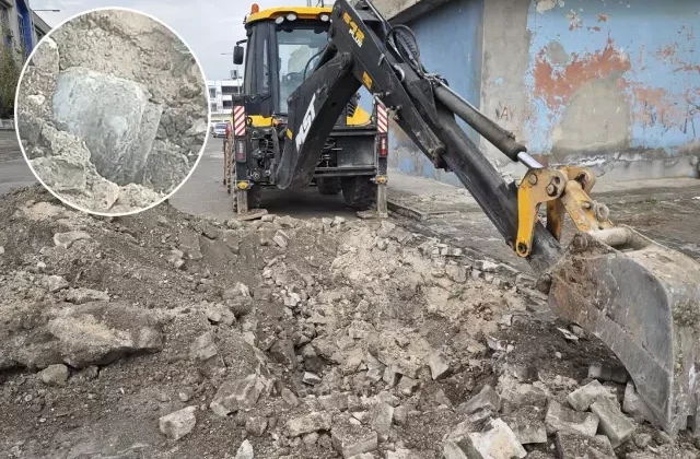 İlçedeki altyapı çalışmasında patlayıcı dolu mutfak tüpü bulundu