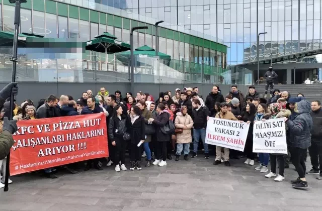 KFC ve Pizza Hut işçileri eylemde