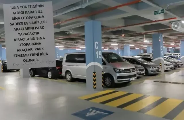 Kiracılara otopark yasağı! Sadece bir şartta kiracılar kullanılamaz