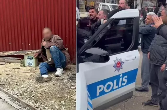 Mahalleliyi çıldırtan olay! Polis ellerinden zor aldı