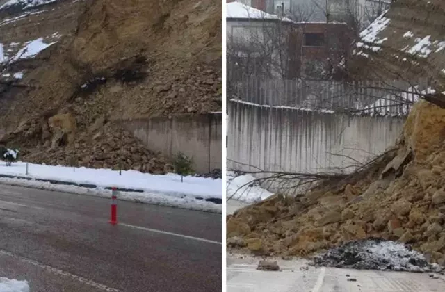 Ordu’da heyelan: Karadeniz-Akdeniz Yolu kapandı