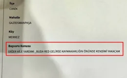 Yardım talebinde bulunan vatandaştan kaymakamlığa tehdit