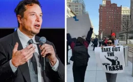 ABD’de işten çıkarılan çalışanlar Musk’ı protesto etti