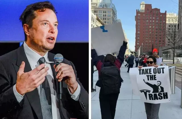 ABD’de işten çıkarılan çalışanlar Musk’ı protesto etti