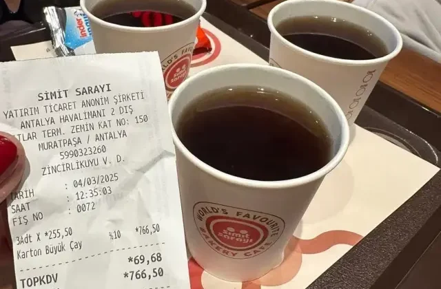 Antalya Havalimanı’nda bir bardak çayın fiyatını görenler şaştı kaldı