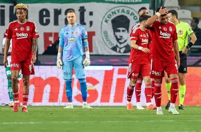 Beşiktaş, 9 kişi Konyaspor’a 1-0 yenildi