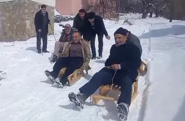 Erzurum’da yaşlıların “Benim kızağım” kavgası: Senin gözlerin görmüyor kardeş, yaşın geçti