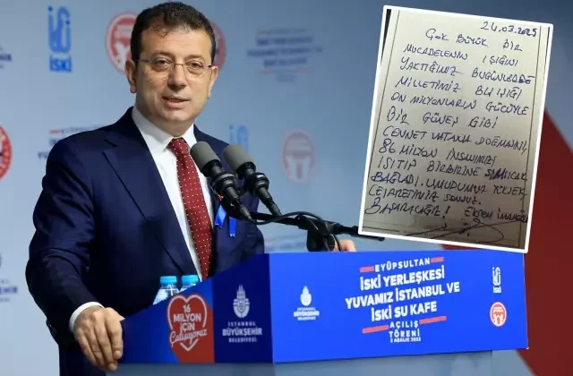 İmamoğlu’ndan cezaevinden el yazısıyla mesaj