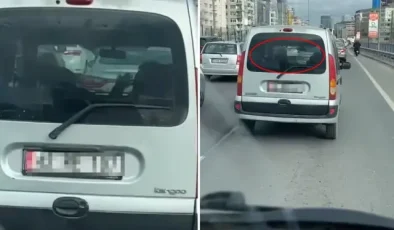 İstanbul trafiğinde skandal görüntü! Arkadaki sürücü tüm olan biteni kaydetti