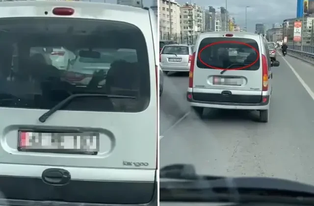 İstanbul trafiğinde skandal görüntü! Arkadaki sürücü tüm olan biteni kaydetti