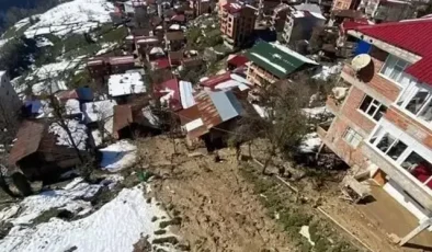 Rize’deki heyelan nedeniyle 18 ev için tahliye kararı