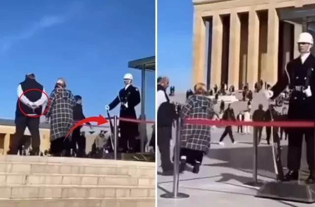 Anıtkabir’de nöbet tutan askerin görüntüsü izleyenleri ikiye böldü