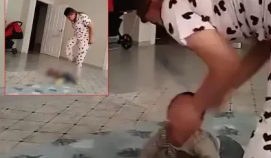 Bakıcı dehşeti kamerada! Tekmeledi, tokatladı, yetmedi boğmaya çalıştı