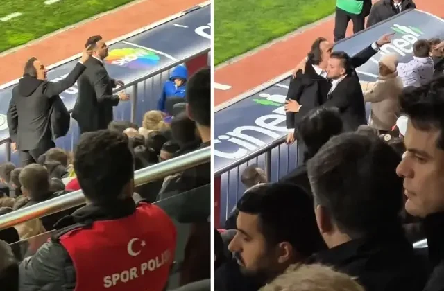 Galatasaray’a edilen küfürleri duyan Eyüpspor Başkanı kendi taraftarıyla ile tartıştı