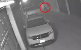 Güvenlik kamerasına takılan hayalet at ve süvari büyük panik yarattı