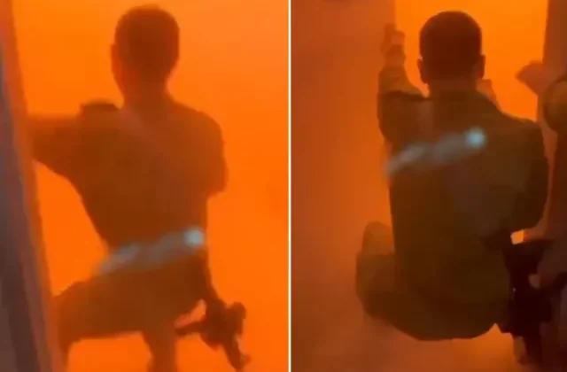 Yangın üsse sıçradı, İsrailli askerler alevlerin arasında kaldı
