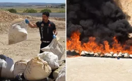 2 ton uyuşturucu yakılarak imha edildi