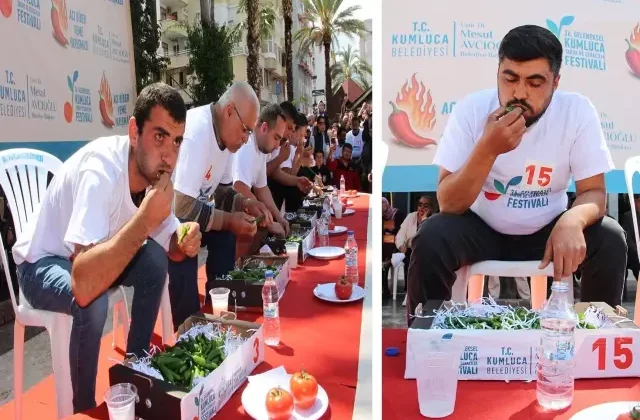 3 dakikada 398 gram acı biber yiyip, yarım altın kazandı